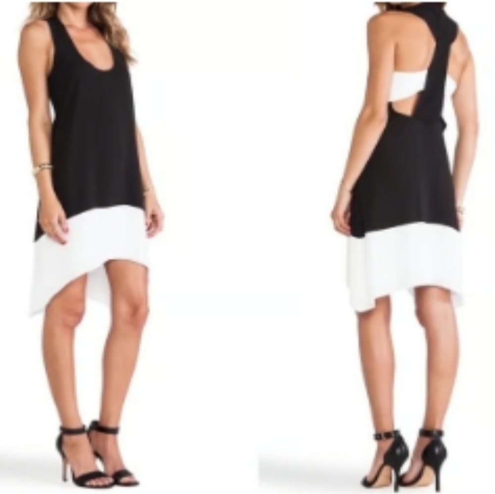 BCBG MAXAZRIA Kylie Black and White Dress